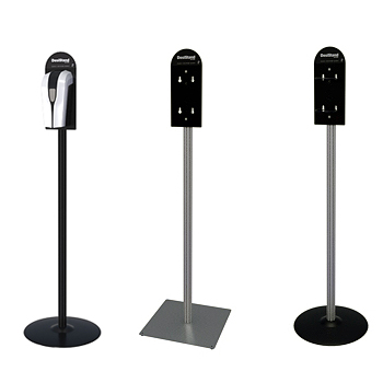 Range of floor stands for dispensers 