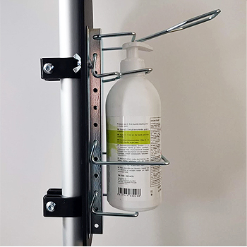 Tube mounting clips for dispenser bottles