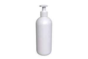 500 ml valkoinen pyöreäolkainen muovipullo PLASTIX