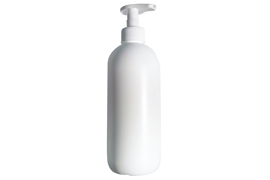 Soap Pump STANDARD 28/410 on white Round Shoulder HDPE 500ml bottle
