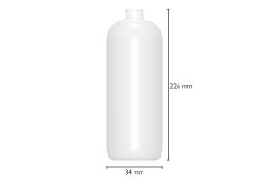 1000 ml, 1l, HDPE, bottle, color, 28/410 DIN, standard, in stock
