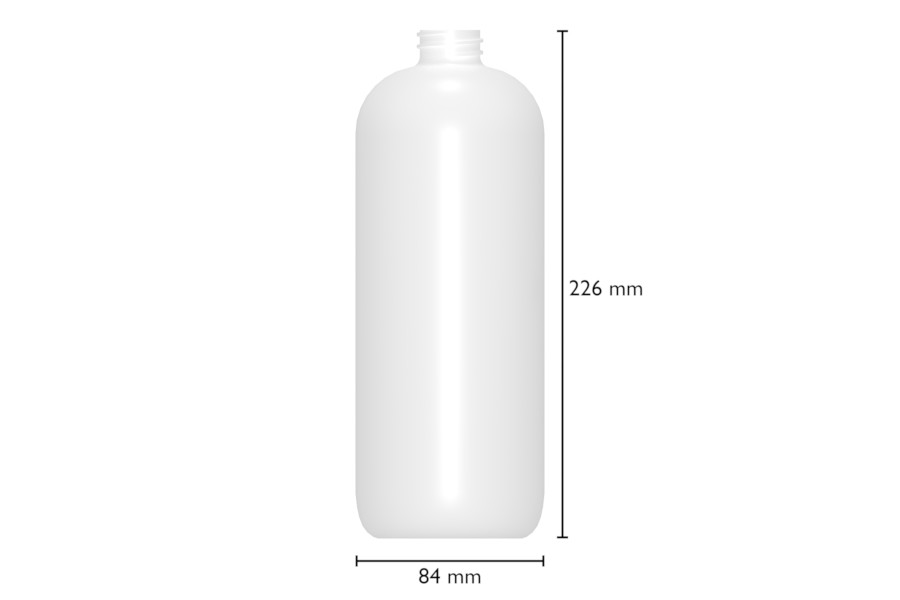 1000 ml, 1l, HDPE, bottle, color, 28/410 DIN, standard, in stock