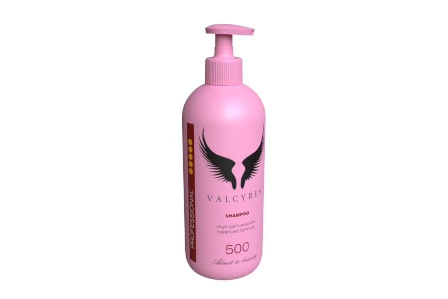 All pink color cosmetic bottle with soap pump STANDARD